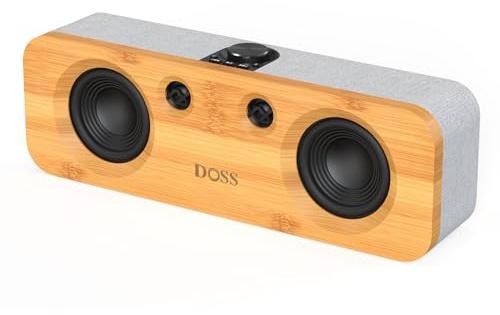 DOSS SoundBox H200 50W Home Bluetooth Lautsprecher mit Dual 3,5 Zoll Tieftönern, Zwei 2,5 cm Hochtöner, 35H Spielzeit, TWS, Nachhaltige Materialien, Bluetooth 5.3 Lautsprecher für
