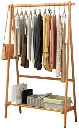 Standgarderobe, Baum-Kleiderständer mit Regalen, robuste Kleiderständer zum Aufhängen von Kleidung, Kleiderständer mit Regalen, freistehender Schrank (Farbe: Braun, Größe: 75 x 40 x 145 cm).