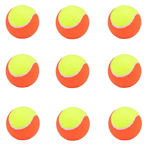 XIAOJUN 9 Pezzi Elasticità Soft Beach Tennis Ball Palline da Tennis in Gomma per Allenamento di Alta qualità