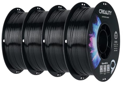 Creality Filamento PETG 1.75mm 4KG para impresión 3D, Excelente Dureza, Alta Precisión, Sin Olor y Tóxico, A Prueba de Humedad, Filamento PETG Brillante de 1kg para Impresora 3D