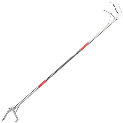 Yaoliucp Snake Grabber Tool 50 3 Sections Snake Grabber Stainless Steel Snake Tongs with Serrated Tooth Heavy Duty Portable Snack Stick for Eel, Fish, Reptile, Snake Grabber Tool