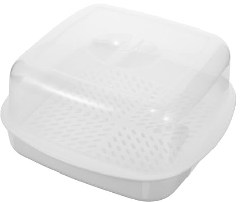 Cabilock Tapa Microondas Bpa Vaporera Para Horno Microondas Rejilla De Horno Utensilios De Cocina Recipiente Cesta Vaporera Resistente y