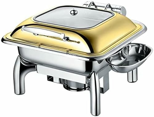 Chafing DISH Set, 6L, Stainless Steel Buffet Heat Tablet With Water Pan And Fuel Holders, For Restaurant, Catering, Parties, Weddings, Picnics, Food Warmers ~/