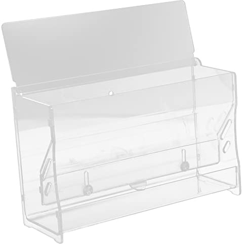 Mikikit Mangeoire pour Poules Rutin Distributeur Automatique De Nourriture Transparent Acrylique Gamelle pour Cage à Poules