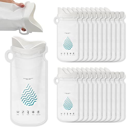 Coolrunner Disposable Urine Bags, 24 Pack Camping Pee Bags for Men Women, Disposable Urinals Vomit Bags for Travel Urinal Toilet Traffic Jam Emergency Portable Toilet Bee Bag for Kids, Patient