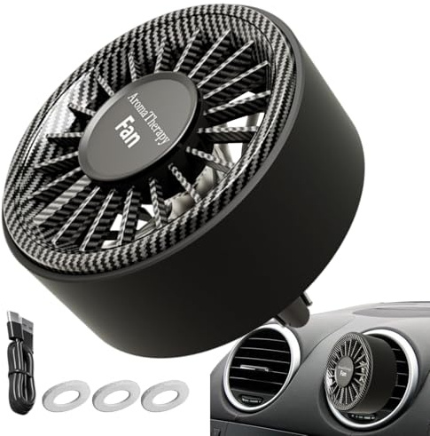 Ventilador De Rejilla Para Coche Pequeño Dispositivo Enfriador Con Luces De