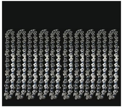 AOIUU Lama for Motosega da 4 Pollici, Catene e Barra Guida, Mini Catene in Acciaio, Lama for Sega elettrica, Accessorio for Sega, Ricambio for Taglio del Legno(10pcs 4-inch Chain)
