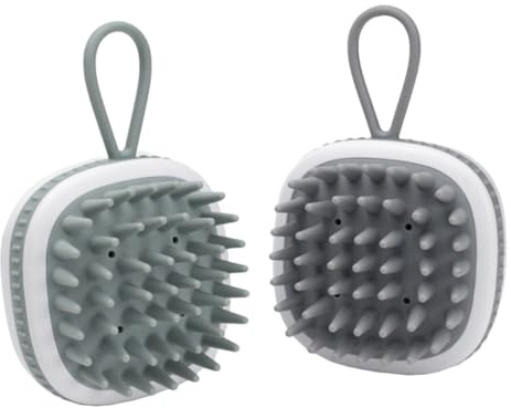 Ciieeo Massaggiatore per Chioma in Silicone 2 Pezzi Spazzola da Shampoo Cuscinetto Morbido per Stimolare Cuoio Capelluto e Favorire la Crescita Naturale dei Chioma