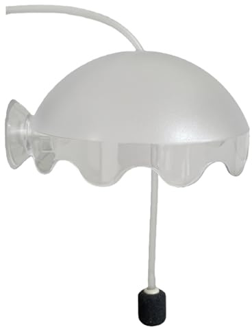 Oxígeno disuelto para peceras – Aireador de burbujas de oxígeno con manguera, aireador de burbujas de piedra de aire | Cubierta de salpicaduras de acrílico | Escudo impermeable para peceras |