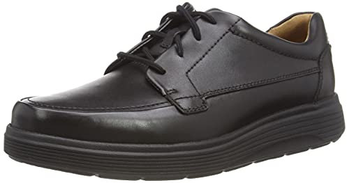 Clarks Herren Un Abode Ease Derbys, Black Leather, 45 EU