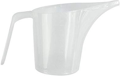 Long Spout Plastic Measuring Funnel Jug | Hot and Cold Liquids Nesting | Microwave Safe Easy to Read Measurements | Soap Making Candle Making Baking Food Grade - 1000ml