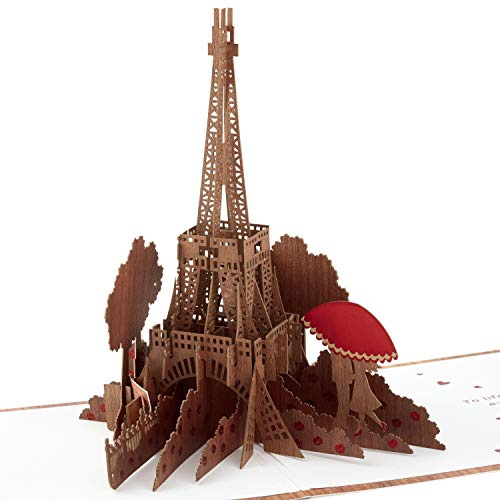 Hallmark Signature Paper Wonder Wood Pop Up Jahrestagskarte Romantische Geburtstagskarte Liebeskarte Sweetest Day Karte (Paris)