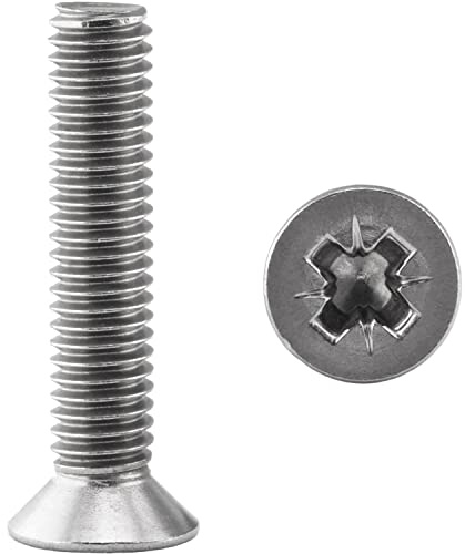 FASTON® Senkkopfschrauben M2,5x20 mit KreuzschlitzZ DIN 965 Edelstahl A2 V2A (10 Stück) Kreuzschlitzschraube Senkkopf Schrauben Gewindeschrauben Vollgewinde (ISO 7046)