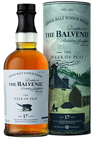 THE BALVENIE 17 Jahre Week of Peat – Single Malt Scotch Whisky - Mit feiner Rauchigkeit, Honig & floralen Noten – elegant, vielschichtig & ausgewogen – 49,4% vol. - 0,7 l
