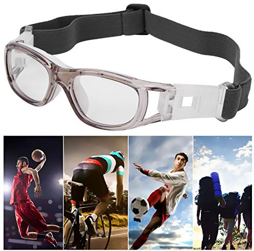VBESTLIFE Occhiali Sportivi per Bambini, Occhiali Regolabili per Occhiali da Calcio per Basket da Ciclismo per Adolescenti (Grigio)