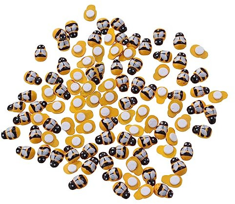 Lurrose 100St Bienenförmige Holzspäne Puzzle-Chips aus Holz Holzspäne formen kinder puzzle rätselbuch kinder hohzeitdeko Ausschnitte Ornamente hölzern Holzstücke Papier geschnitten Bambus