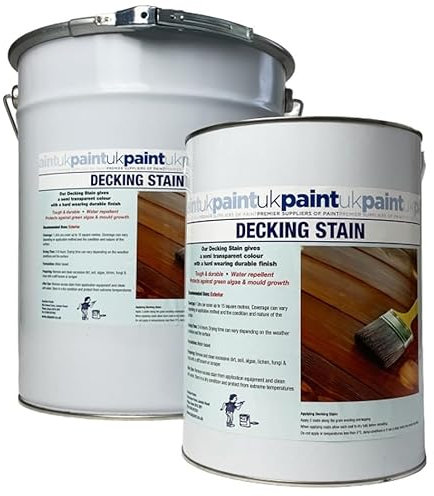 UK PAINT 20 Litres - Acrylic Decking Stain - Dark Oak