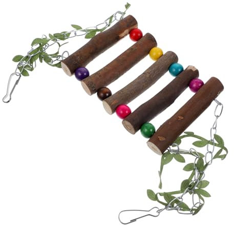 BESPORTBLE 2stücke Holzspielzeug Für Vögel Schwingendes Papageien-Spielzeug Mit Natürlichem Design Für Käfige Aktivität Langlebig Und Sicher Für Haustiere