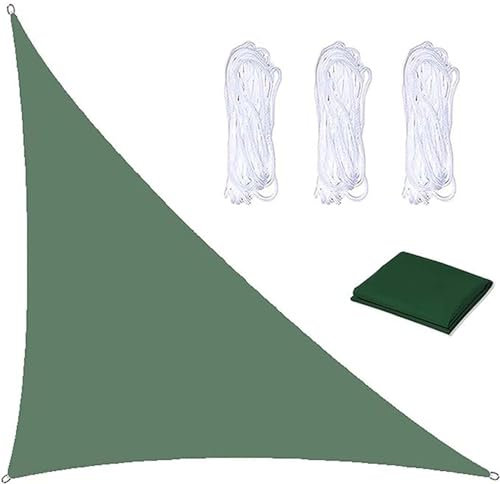 Dreieckiges Sonnensegel, 3 x 3 x 3 m, wasserdicht und strapazierfähig, Terrassen-Sonnenschutz, mit D-Ringen aus 304 Edelstahl, ideal für Rasen, Garten, Pool, Teich, Deck, Hinterhof, UV-Schutz, Segel