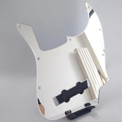 10 Loch J Bass Pickguard Bass Pickguard Scratch Plate for 4 String Fender USA/Mexican Jazz Bass Guitar Parts (11-Mirror)