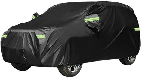 Vollgarage Autoplane Universal 210D SUV-Abdeckungen Größe Indoor Outdoor Vollautomatische Abdeckung Sonnenschutz Schneebeständiger Schutz Autoplanen Garage Autoabdeckung(XXL)