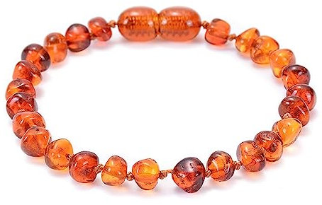 Tolldek 8mm Bernstein Armband, Damen & Herren Armband, Echten Natursteinen Perlenarmband - Geschenk für Männer, 15CM, Rot