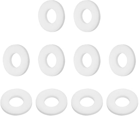 PATIKIL 10 Stück PTFE Flachdichtungen 0,31 ID x 0,71 OD x 0,08 Dicke Dichtungsabstandshalter Flanschdichtung für Maschinenrohre Ventile Öl- und Gasindustrien, Weiß (8x18x2mm)