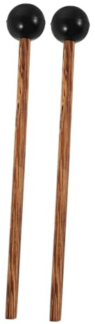 VICASKY 2 Stück Holz Schlägel für Stahlzungen Trommel und Tamburin mit Bequemem Griff und Leichtem Design für Schule und Auftritte