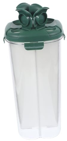 COLLBATH Cereal Dispenser Dry Food Storage Jar Compartments Rice Dispenser Airtight Storage Cans Kitchen Organizer