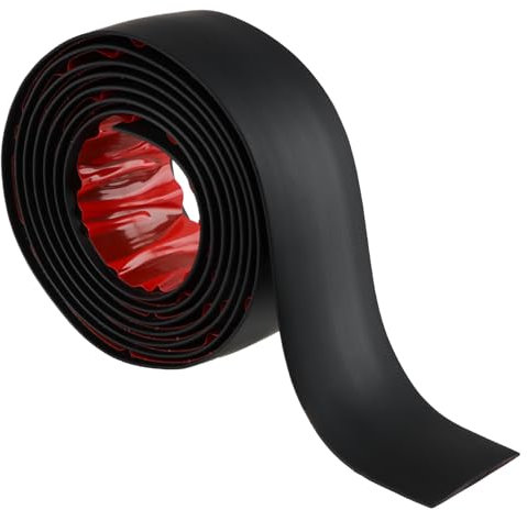 2M PVC Laminate Threshold Strip, Floor Transition Strip, Self Adhesive Viny Carpet Door Edge Strip for Joining Floor Gaps, Doorways Threshold Transition,Floor Bars Tiles (4cm, Black)