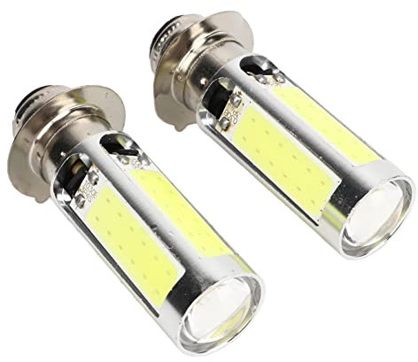 Karlak Lampada H6M 5 COB, Lampadina a LED a Motore Super Luminosa 20 V Super Luminosa 20 W, Proiettore di Nebbia Bianca, Adatto per ATV per Moto, Facile Installazione con Resistenza