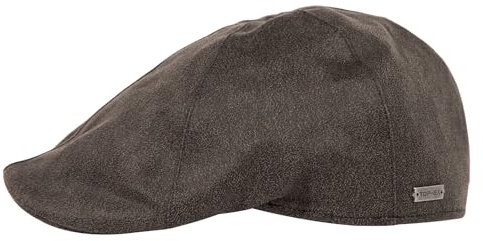 TOP-EX Gorra plana impermeable XL/XXL para hombre, gorra de hiedra de piel sintética, sombrero de conducción resistente al viento, gorra estilo Gatsby para exteriores, Negro, L/XL