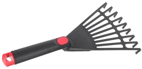Mipcase Râteau de Jardin Plastique avec Manche Petit Outil de Jardinage pour Enlever Entretenir Les Parterres de Fleurs Pratique et Durable