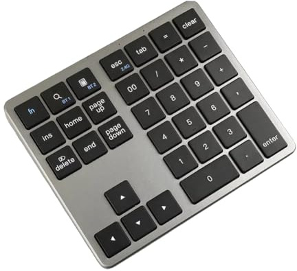 Cpolebev Tastiera Numerica Bluetooth Wireless 2.4G 35 con Connessione Remota Tastiera Numerica per Laptop Tastiera Digitale per Finestre A