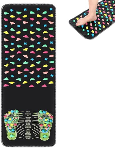 Tappetino per massaggio ai piedi, per riflessologia, per agopressione, massaggio ai piedi, per studenti anziani e impiegati (35 x 110 cm)