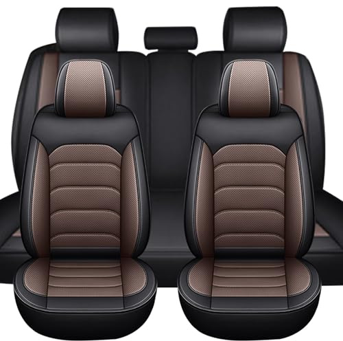 FUNEAER Housse Voiture Siege pour Jeep Compass, Housse Siège Voiture Universel Auto, Couvre Imperméable Confortable Protecteur Coussins, Accessoires Auto, Marron