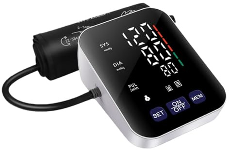 Blutdruckmessgerät V8 Ultra – Next-Gen Präzisionssensor für klinisch genaue Messungen，Blutdruckmessgerät Oberarm – Hochauflösende LED Anzeige, Armumfang 22–36 cm, 2 Benutzer-Speicherung