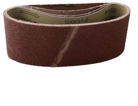 Felicafie 4-Pack 75x457mm Sanding Belts 40/60/80/120-Grit Resin Emery Cloth for Metal Wood Leather Polishing Grinder Machine Accessories