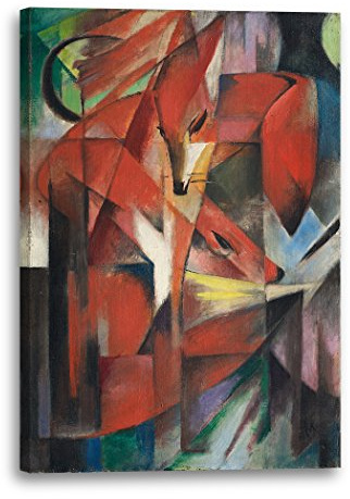 Printed Paintings Leinwand (60x80cm): Franz Marc - Füchse (1913)