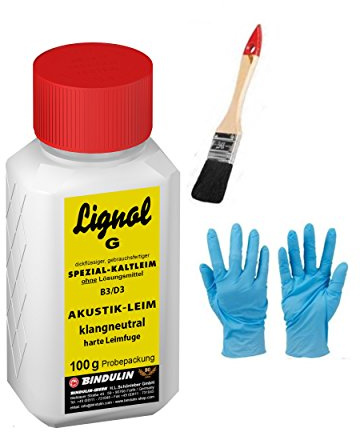 Lignol-G Akustikleim inkl. Leimspachtel, Pinsel von E-Com24 (100 gr.)