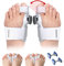 Hallux Valgus Korrektur Set,Verstellbarer Knopf Hallux Valgus Schienen [2x], Silikon Zehenspreizer [4x] und Zeh Trainingsband [2x], Universalgröße Bunion-Entlastung Tag & Nacht für Zehen Unisex
