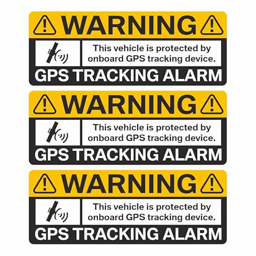 BIKE-label GPS Tracking Auto Aufkleber Alarm Anti Diebstahl Fenster Sticker innenklebend englisch 3 Stück X900283
