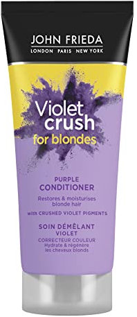 John Frieda Violet Crush for Blondes Toning Conditioner for Blonde Hair, Purple Conditioner for Blondes 75 ml