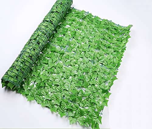 CATCOQ Pantalla de Privacidad de Hiedra Artificial, Plantas Artificiales Decorativas, Hoja de Vid de Hiedra Artificial para Decoración de Jardín al Aire Libre (0.5X3M)