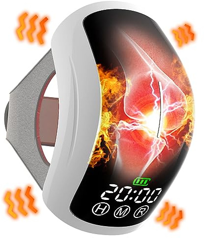 iKeener Drahtloses Kniemassagegerät,intelligente Vibrationsmassage und Infrarot-Laser-Thermotherapie,210pcs Kaltlaser Infrarot Kniemassagegerät für Knieschmerzen Knie Steifheit Bänder Muskelverletzung