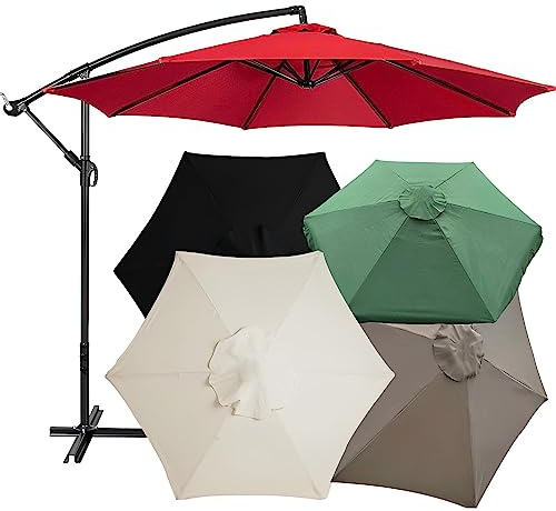 Toile De Rechange Pour Parasol D'extérieur 6/8 Baleines, Auvent De Rechange 2/2,7/3.0m Pour Jardin, Terrasse, Plage, Piscine, Marché (Auvent Uniquement)