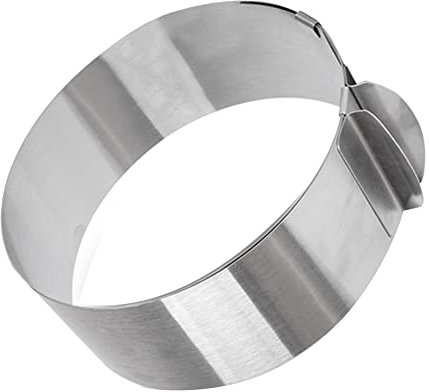 Fanao Tortiera rotonda in acciaio , 16-30 cm, telescopico per mouse, regolabile, estensibile, per torta rialzato, 15 cm