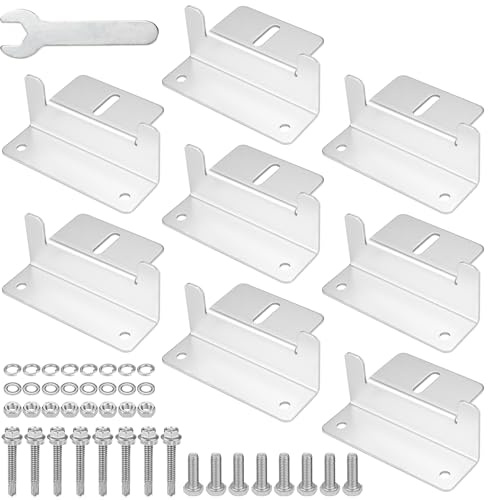 8 Stück Solarmodul Halterung aus Aluminium, inkl. Befestigungsschrauben Z-Winkel Halter für Solarmodul Montagehalterung für Wohnmobile Wohnwagen, Transporter, Boot, Befestigung Photovoltaik Panel Dach