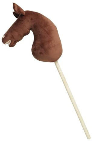 Panduro DIY Hobby Horse Pferde – Undekoriertes Steckenpferd mit Holzstab – Bastel-Hobbypferd zum Selbstgestalten – Stockpferd ohne Rollen, ohne Sound – 85 cm Länge – New Forest