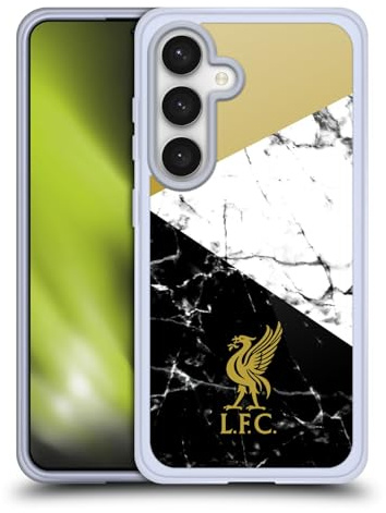 Head Case Designs Offizielle Liverpool Football Club Liver Bird Gold Marmor Gelhülle [Militärischer Schutzgrad] Kompatibel Mit Samsung Galaxy S24 5G Und Kompatibel Mit MagSafe